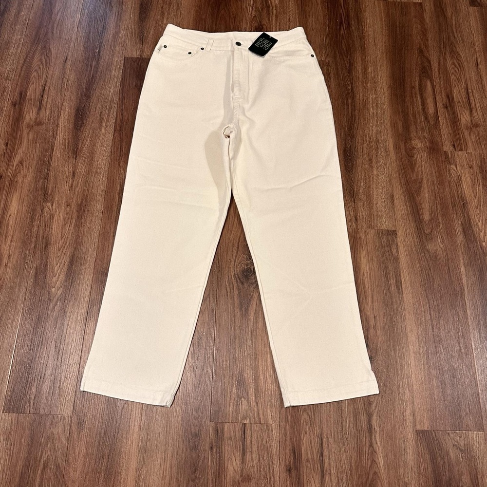 Lauren Ralph Lauren Jeans Co Womens 12 White Classic Fit Straight Leg Jeans NEW